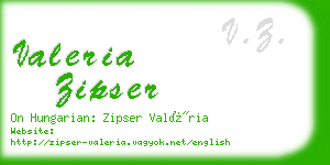 valeria zipser business card